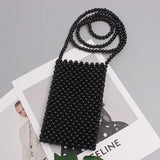 Hand-woven Pearl Shoulder Bag Women Crossbody