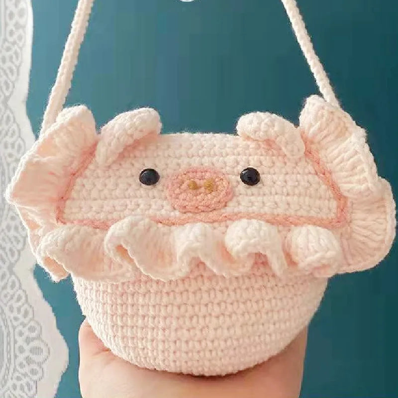 Handwoven Piggy Backpack Key Zero Wallet Snack Bag