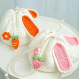 Hand woven rabbit bag carrot Bucket Bag Messenger Bag