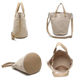 Canvas Bucket Bag Large Capacity Single Shoulder Messenger Bag