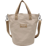Canvas Bucket Bag Large Capacity Single Shoulder Messenger Bag
