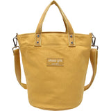 Canvas Bucket Bag Large Capacity Single Shoulder Messenger Bag