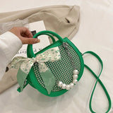 Rivet Handbag Round Tote Small Shoulder Bag