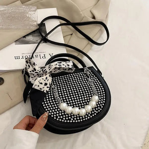 Rivet Handbag Round Tote Small Shoulder Bag