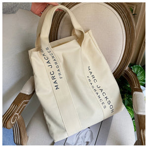 Canvas Shoulder Tote Bag Minimalist Style Large Women Reusable Purse