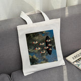 Gothic Punk Canvas Tote Bag Eco Reusable Shopping Bag