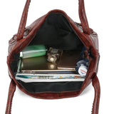 Large Lady Bag Soft Leather Shoulder Bag