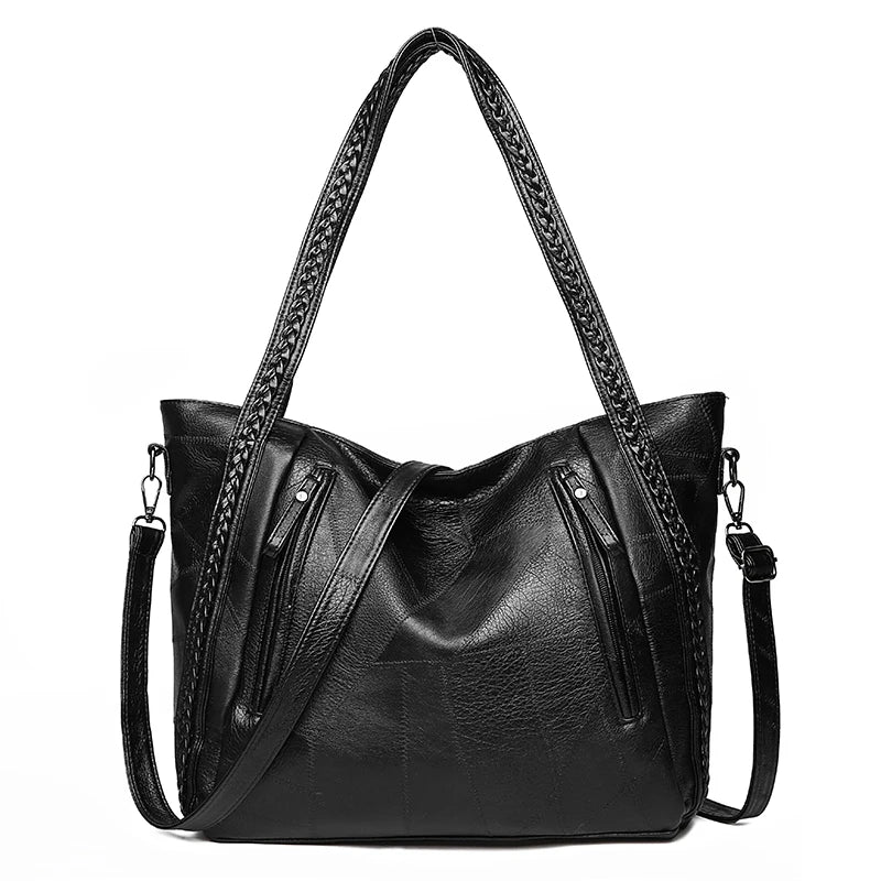 Large Lady Bag Soft Leather Shoulder Bag