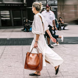 Soft Small Crossbody Bag Women Tote Shoulder Bag Leather Ladies Bucket