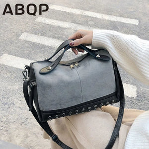 European American Shoulder Bag Rivet Travel Bag