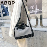 European American Shoulder Bag Rivet Travel Bag