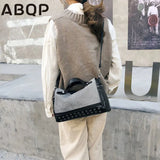 European American Shoulder Bag Rivet Travel Bag
