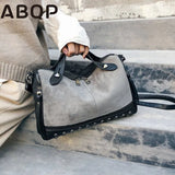 European American Shoulder Bag Rivet Travel Bag