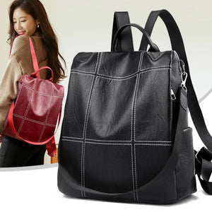 Women's Large PU Leather Backpack Schoolbag Shoulder Bag for Girls
