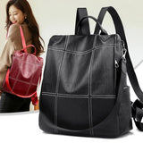 Women's Large PU Leather Backpack Schoolbag Shoulder Bag for Girls