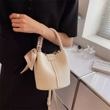 Women's Pu Leather Bucket Bag Set - Crossbody Shoulder Purses