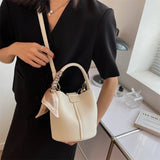Women's Pu Leather Bucket Bag Set - Crossbody Shoulder Purses
