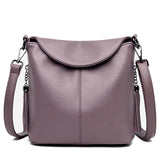 Tassel Bucket Bag Soft Leather Crossbody Bag for Women
