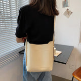 Vintage Leather Tote Bag Set for Women