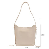 Vintage Leather Tote Bag Set for Women