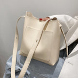 Vintage Leather Tote Bag Set for Women