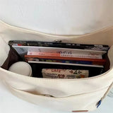 Canvas Shoulder Bag Women Solid Summer Tote Books Evening Shopper