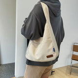 Canvas Shoulder Bag Women Solid Summer Tote Books Evening Shopper