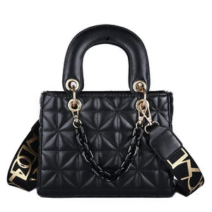 Classic Quilted Shoulder Bag for Women, PU Leather Crossbody Bag