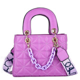 Classic Quilted Shoulder Bag for Women, PU Leather Crossbody Bag