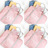 Text Print Foldable Zipper Large Capacity Organizer Bag