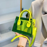 Spring Transparent PVC Jelly Mini Tote Bag Women's Shoulder Messenger