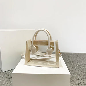 Spring Transparent PVC Jelly Mini Tote Bag Women's Shoulder Messenger