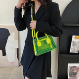 Spring Transparent PVC Jelly Mini Tote Bag Women's Shoulder Messenger