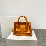 Spring Transparent PVC Jelly Mini Tote Bag Women's Shoulder Messenger