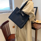 Casual Bow Shoulder Bag Large Capacity for Women