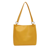 Women's Leather Shoulder Bag Solid PU Travel Top Handle Tote Bag
