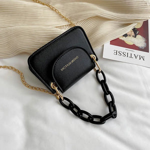 Women Square Shoudler Crossbody Messenger Satchel Tote Chain Handbag