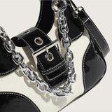 Canvas Shoulder Bags Girls Leather Chain Crossbody Bags