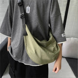 Korea Chains Women's Bag Backpack Crossbody Messenger Canvas Bag