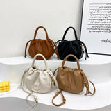 Women's PU Leather Bucket Bag Shoulder Messenger Bags