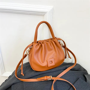 Women's PU Leather Bucket Bag Shoulder Messenger Bags
