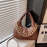 Thick Chain Shoulder Bags Texture High Messenger Bag PU Leather Tote Bag
