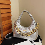 Thick Chain Shoulder Bags Texture High Messenger Bag PU Leather Tote Bag