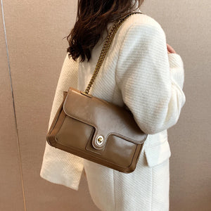 Large PU Leather Shoulder Bag Chains Messenger Handbag Women Ladies