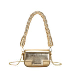 Women's Shoulder Bag with Thick Strap Fine Chains