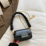 Women's Shoulder Bag with Thick Strap Fine Chains