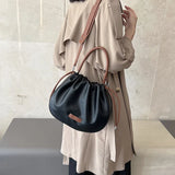 Large Capacity Women's Shoulder Bag Western Style Messenger Bucket Bag