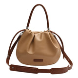 Large Capacity Women's Shoulder Bag Western Style Messenger Bucket Bag