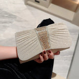 Rhinestone Evening Clutch Bag Silver Chain Crossbody Shining Diamond Party Purse