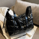 Large Women's Shopping Bag Texture Messenger Bags
